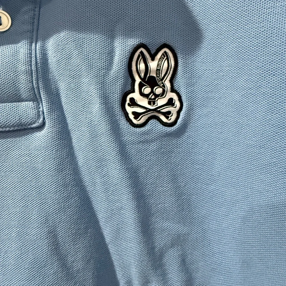 Psycho Bunny Polo Shirt Boy XL Blue Short Sleeve Pima Cotton Youth Kid 18/20‎ I